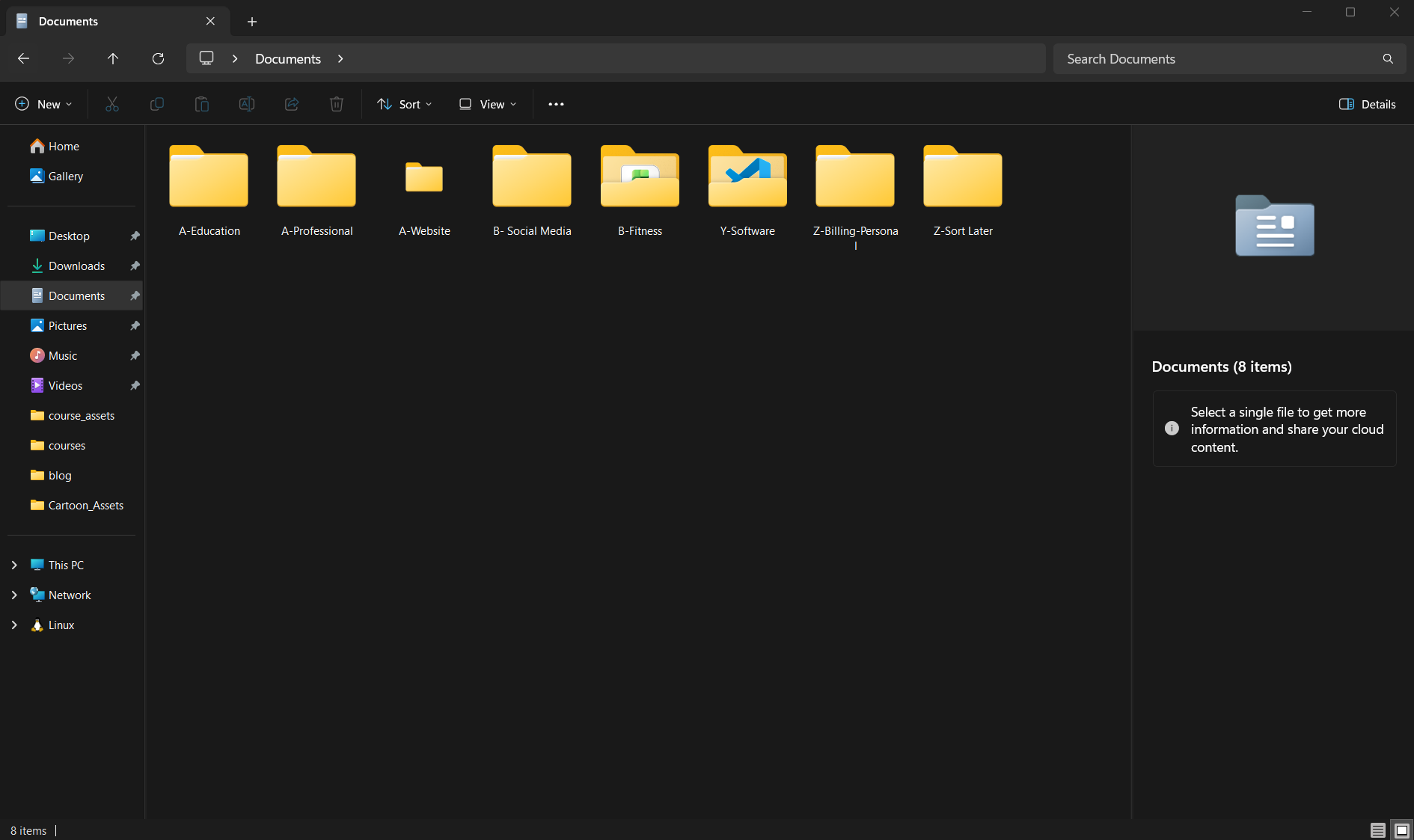 Organized AI project files and workflows