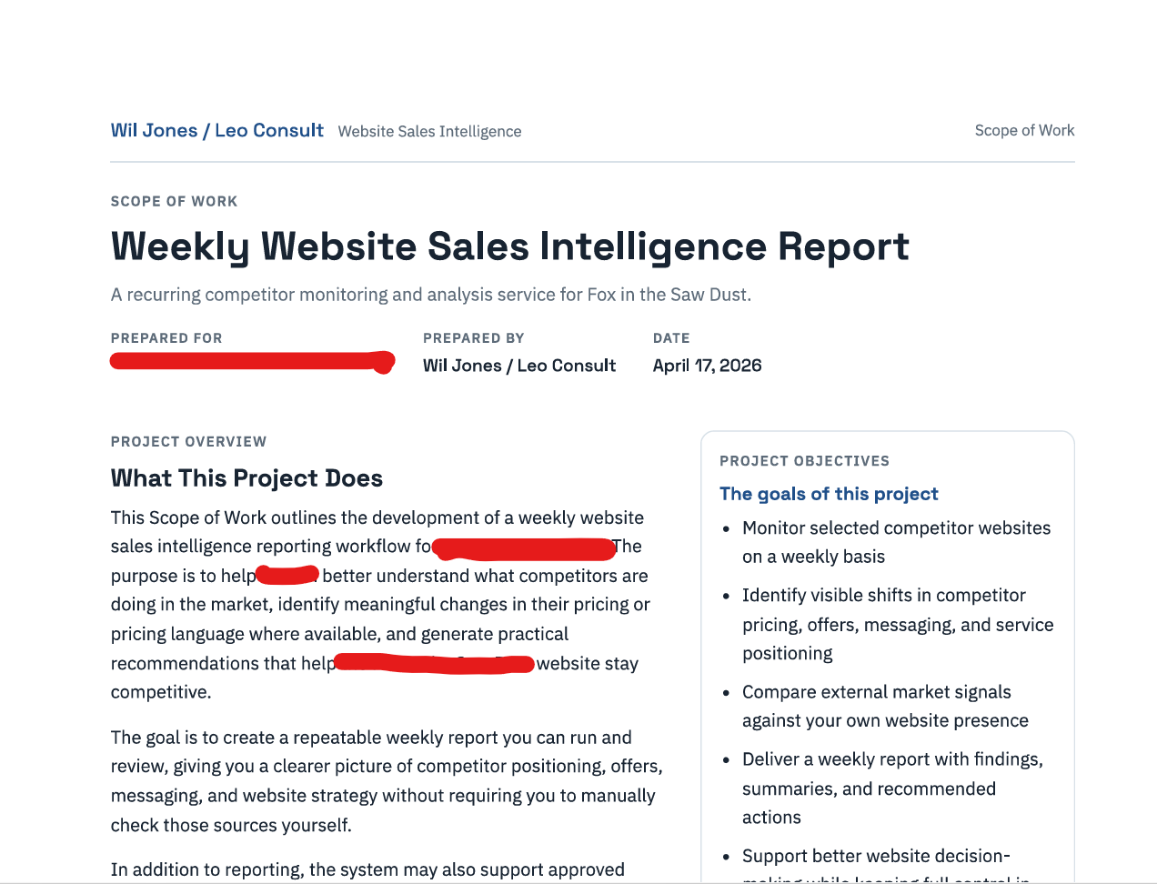 Word-style business documents